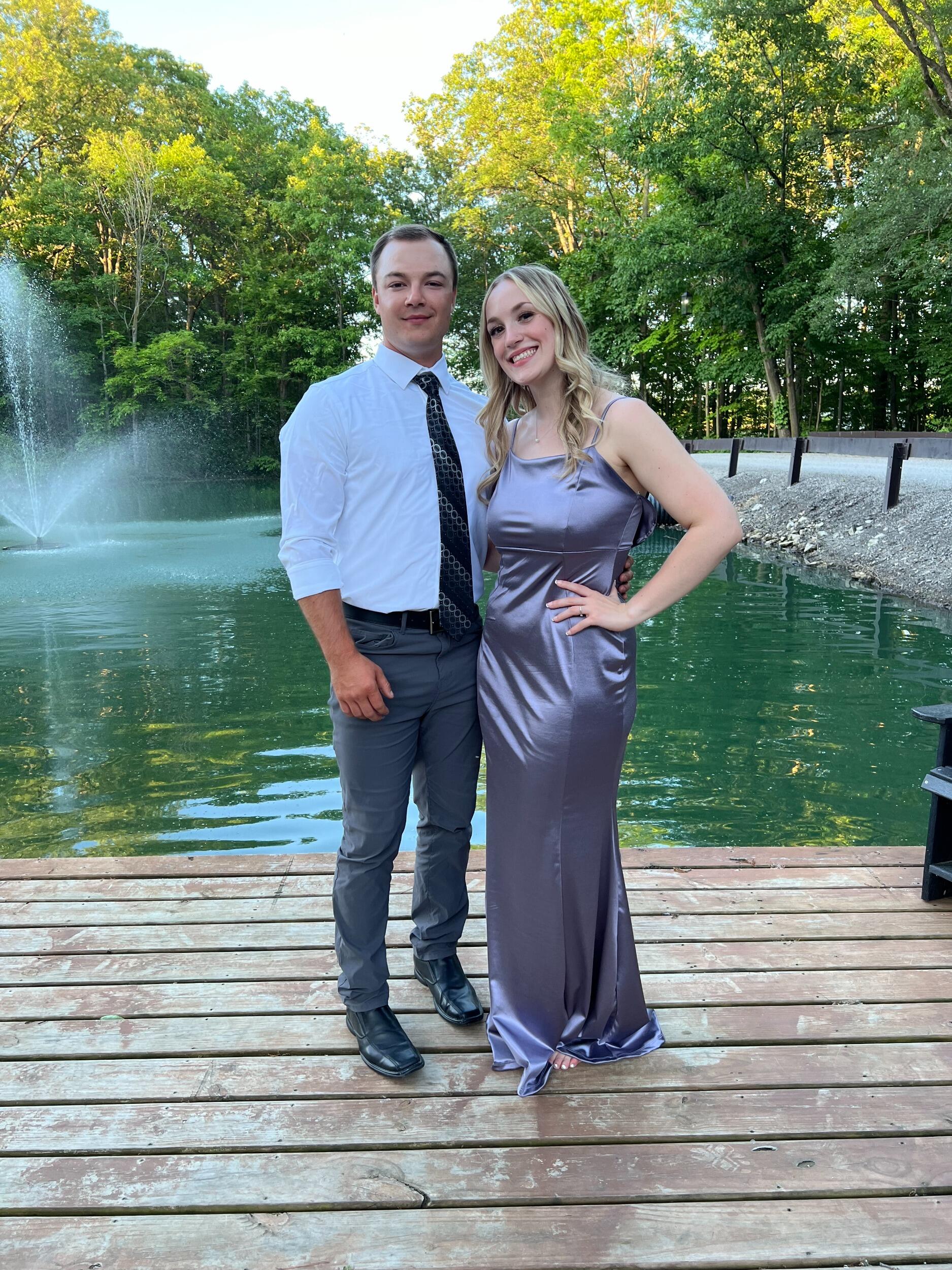 Attending their first wedding together as a couple!