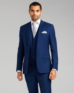 Friar Tux Cobalt Blue Stretch Suit Separates Blue Tuxedo