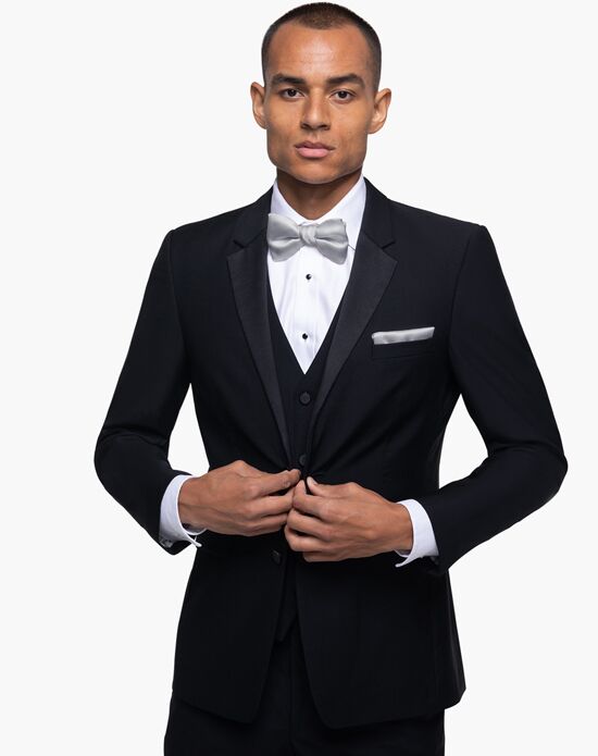 Generation Tux Black Notch Lapel Tuxedo Black Tuxedo - 1