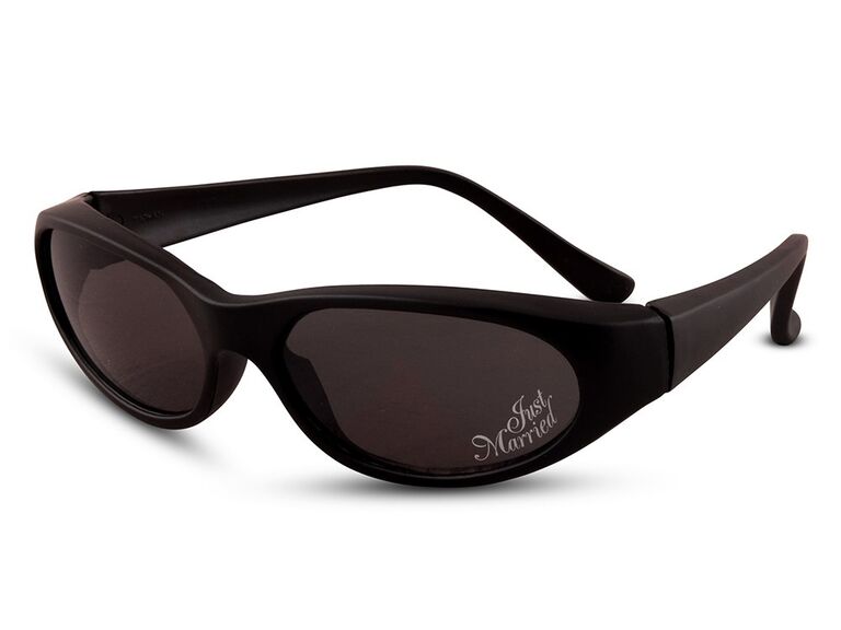 the knot shop black just married bride sunglasses