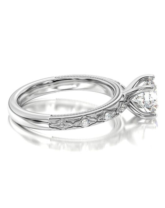 With Clarity Vintage Princess, Cushion, Emerald, Radiant, Round, Oval Cut Engagement Ring - 2