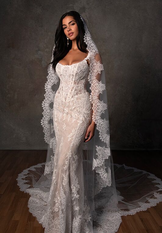 Essense of Australia D4437 Fit-and-Flare Wedding Dress - 4