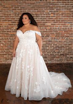 Essense of Australia D3738 plus Ball Gown Wedding Dress