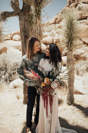 Bohemian Couple at Sacred Sands in Joshua Tree, California