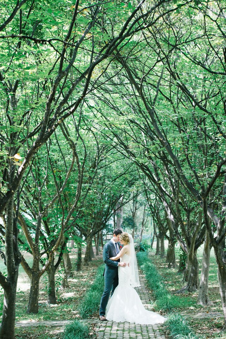 Married Couple With Green Backdrop