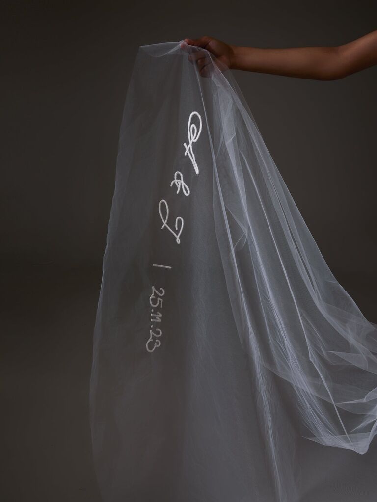 Chosen by KYHA embroidered wedding veil