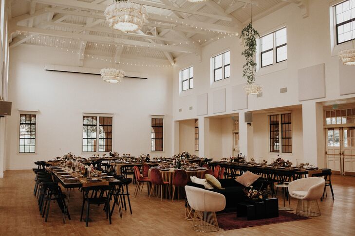 Edgy Wedding Reception With Black Decor at BLDG 177 in San Diego, California