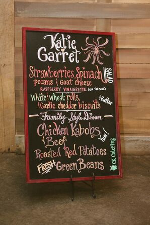 Family-Style Dinner Blackboard Menu
