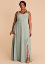 Birdy Grey Doris Dress in Chiffon Sage V-Neck Bridesmaid Dress - thumbnail - 6
