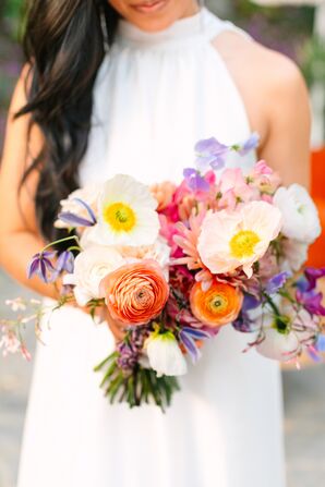 Wedding Bouquet With Icelandic Poppy and Ranunculus