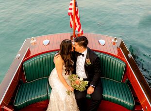Diana and Tony celebrated their wedding by planning a modern, romantic lakeside celebration with Vietnamese elementals woven throughout. South Lake Ta