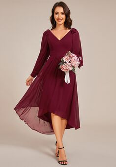 Ever-Pretty ES02269 V-Neck and Plunge Bridesmaid Dress