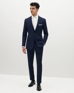 Suit Shop Men's Brilliant Blue Suit Blue Tuxedo