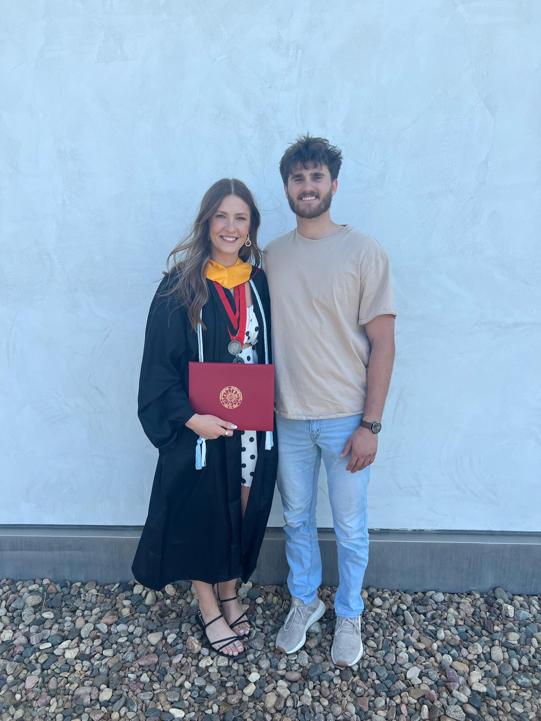 Kierstin graduated from UNO and Daniel came to cheer her on.