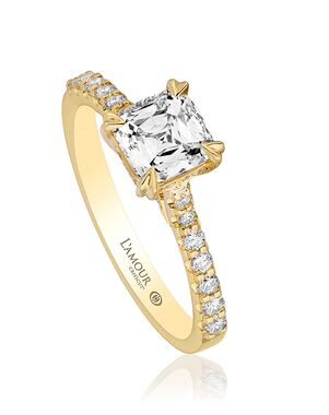 Christopher Designs Elegant Cushion Cut Engagement Ring