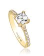 Christopher Designs Elegant Cushion Cut Engagement Ring - thumbnail - 1