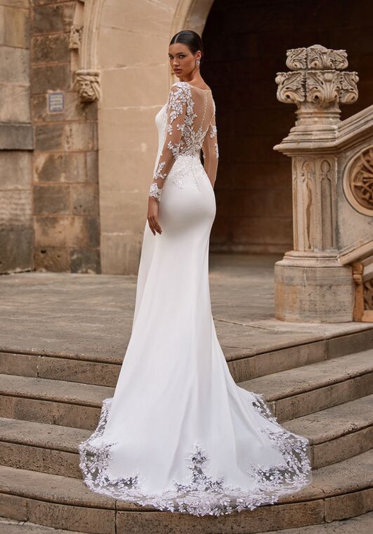 Moonlight Tango T126 Mermaid and Trumpet Wedding Dress - 2