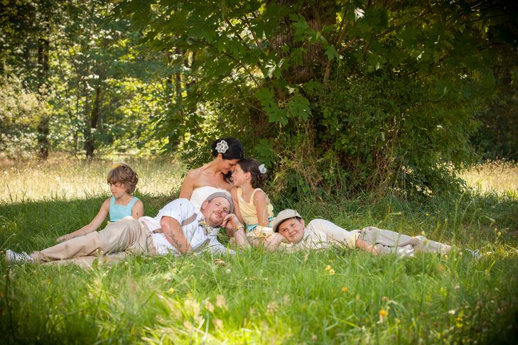 Couple with Daughters and Son