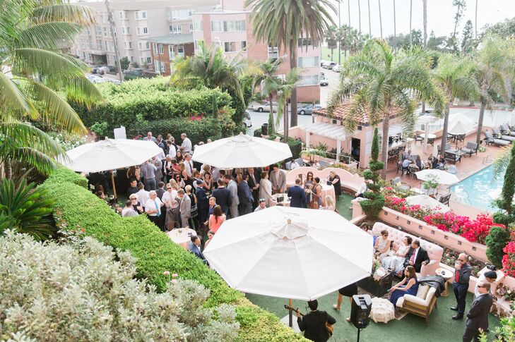Courtyard at the La Valencia Hotel Wedding in La Jolla, California