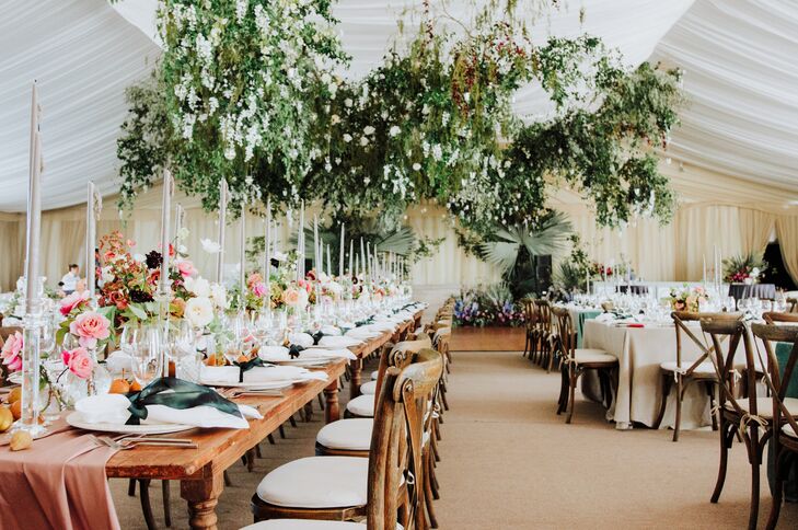 Draped Reception Space with Romantic, Vintage Décor
