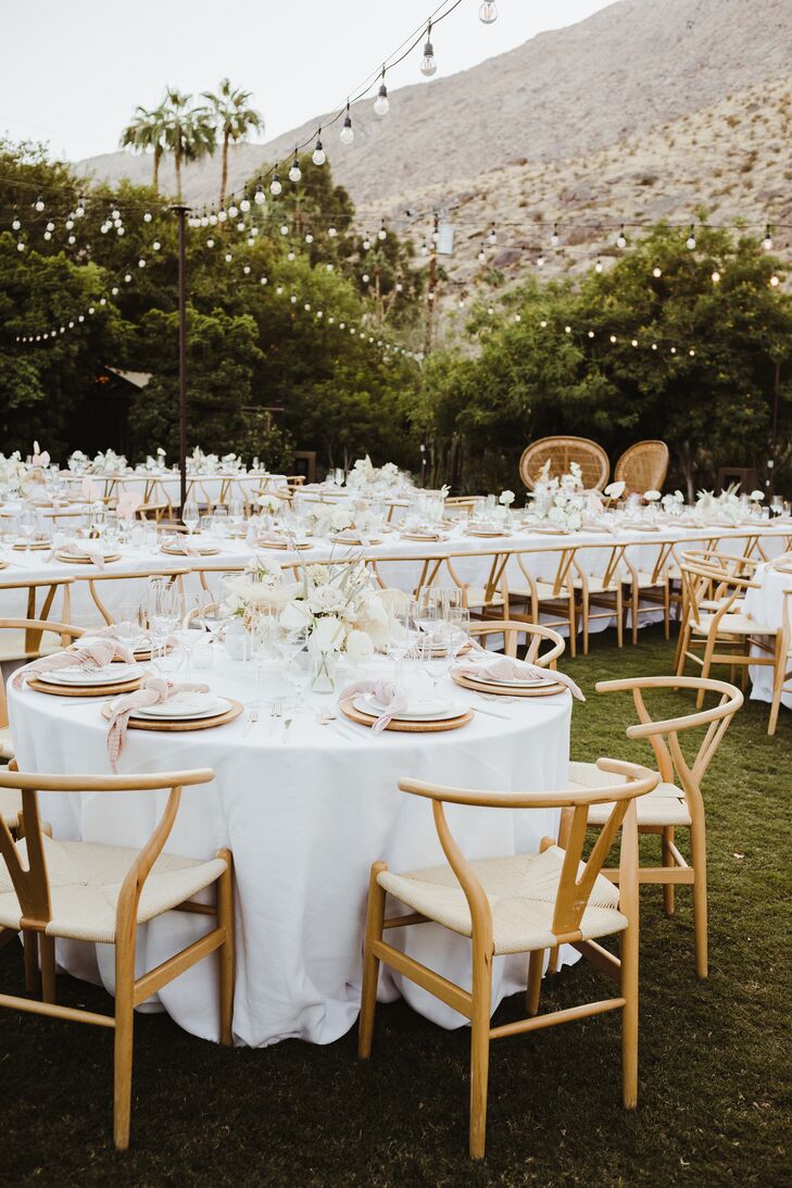 For their desert wedding in Palm Springs, Samantha Birkel and Zack Novack drew inspiration from a far-flung locale—the coast of Australia. "We both wa