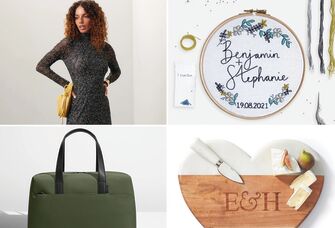 Wedding planning gifts collage