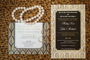 Black And Gold Simple Bridesmaid Invitation - Venngage