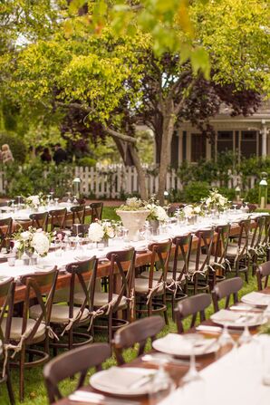 Long Family-Style Reception Dining Table