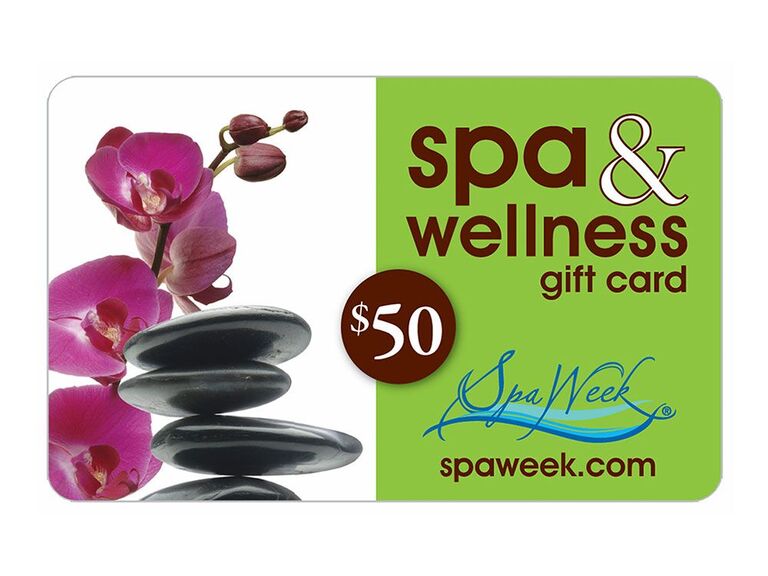 Spa week gift card for thoughtful bachelorette party gift idea