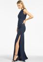 Sachin & Babi Cece Gown - Navy One Shoulder Bridesmaid Dress - thumbnail - 4