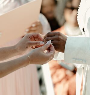Wedding Ring Exchange During Ceremony