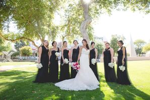 Black-and-White Formal Bridesmaids