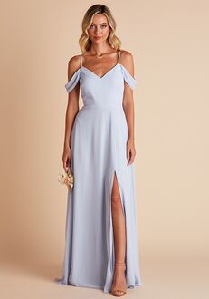 Birdy Grey Devin Convertible Dress in Ice Blue V-Neck Bridesmaid Dress