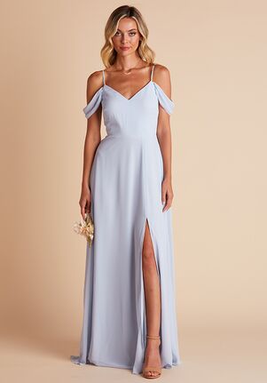 Birdy Grey Devin Convertible Dress in Ice Blue V-Neck Bridesmaid Dress