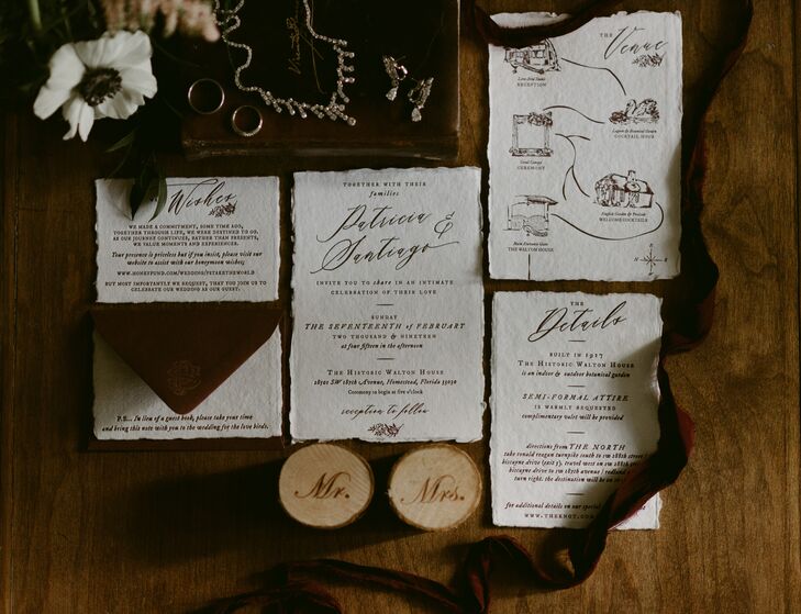 Formal and Classic Wedding Invitations with Calligraphy