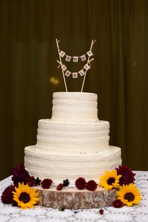 Scrabble-Tile-Inspired Wedding Cake Topper