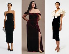 Velvet wedding guest dresses