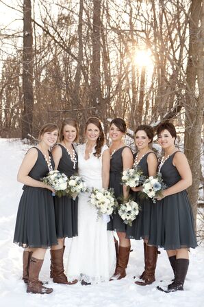 Charcoal Kennedy Blue Bridesmaid Dresses