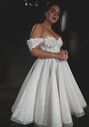 Olivia Bottega Tea Length Lace Wedding Dress Elise A-Line Wedding Dress - thumbnail - 7