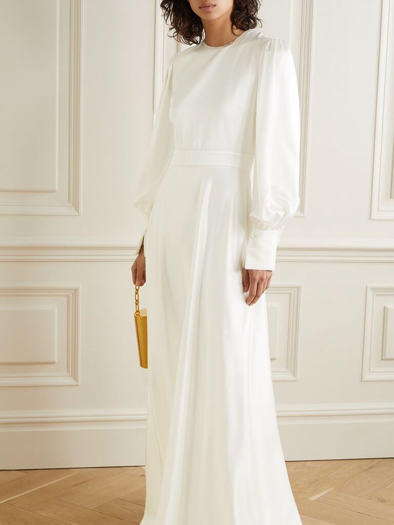 Roksanda Adyn tulle-trimmed silk-crepe gown