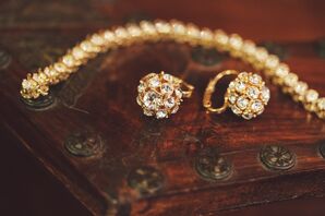 Gold and Diamond Kate Spade Earrings