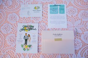 Custom-Designed, Illustrated Wedding Invitations