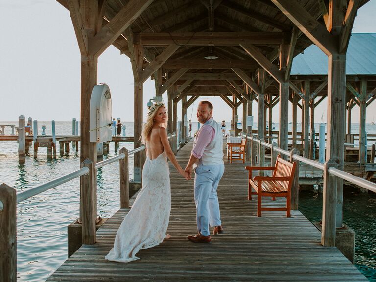 wedding at sunset keys cottages