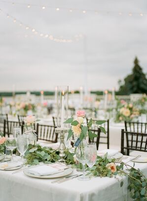 Eucalyptus Dining Table Garland at The Minikahda Club