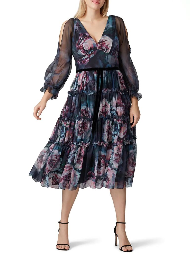 Plus-size floral mother-of-the-bride dress from Marchesa Notte
