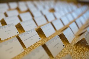 Navy Escort Cards With Logo