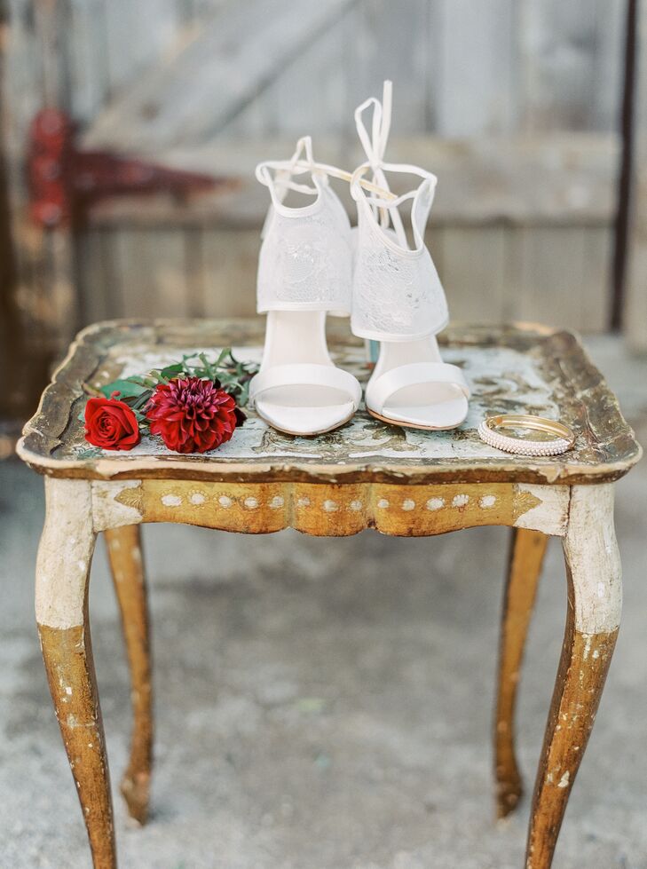 Bohemian White High Heels with Lace Detail
