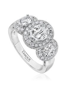 Christopher Designs Glamorous Oval Cut Engagement Ring