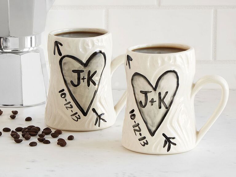 personalized matching mug set for practical parents anniversary gift