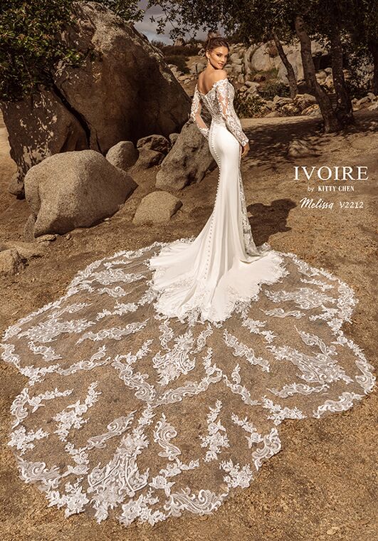 IVOIRE by KITTY CHEN MELISSA, V2212 Sheath Wedding Dress - 6